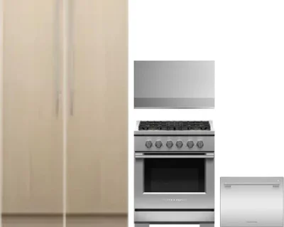 5 Piece Package Includes Refrigerator, Freezer, Range, Hood And Dishwasher